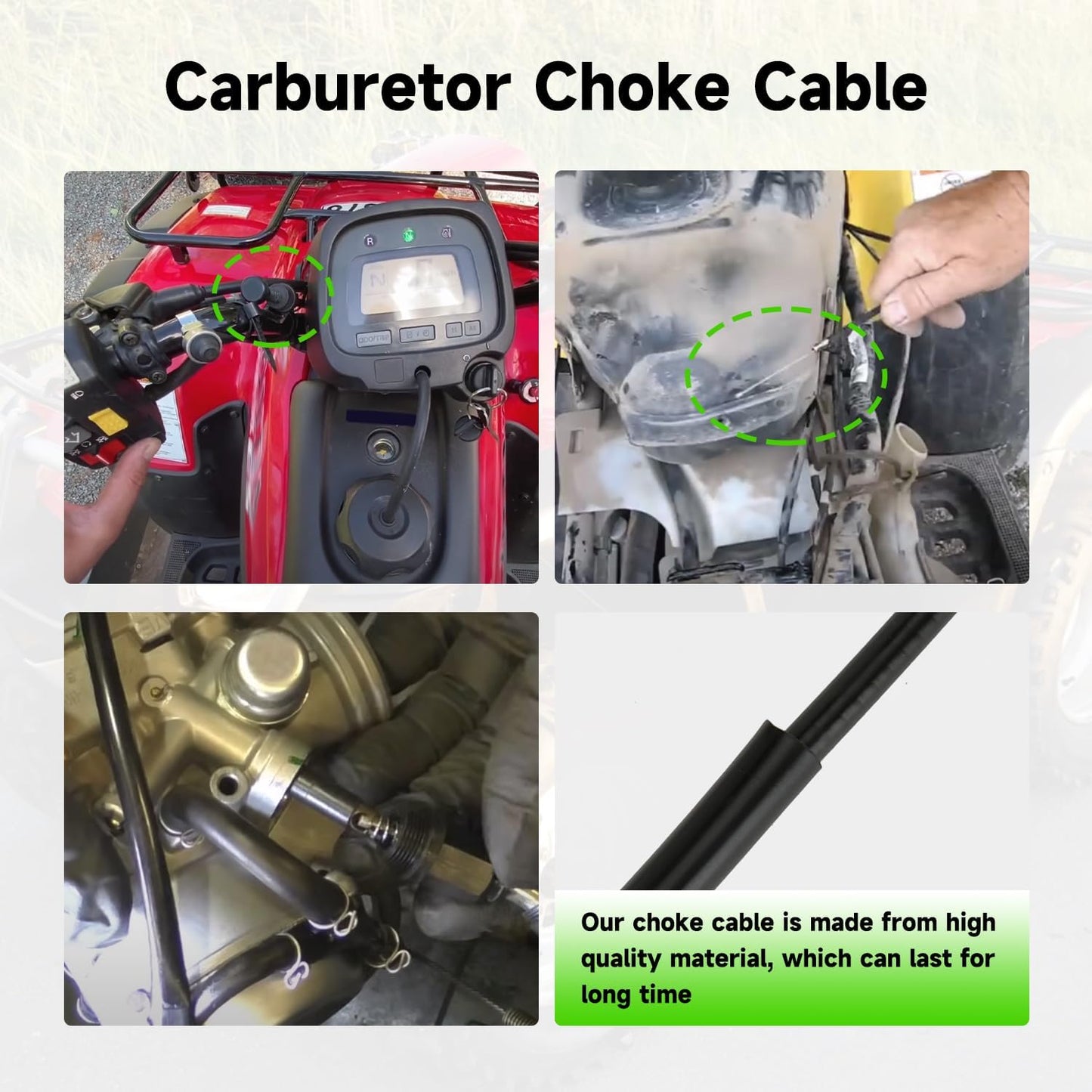 Cable estrangulador kit embolo válvula arranque TRX500 01-14