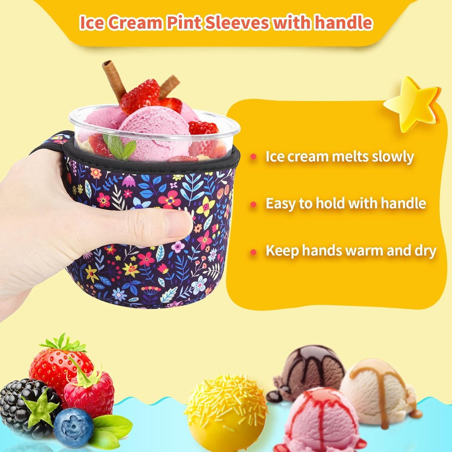 4 Fundas Neopreno Aisladas para Pintas Helado