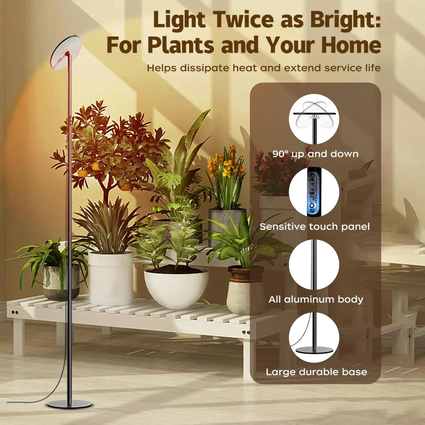 Luz crecimiento espectro completo 40W 85pulg 10 niveles