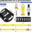 Kit riel amarre 42 pzas para remolques carga/cerrados