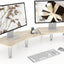 Elevador dual soporte madera 2 monitores