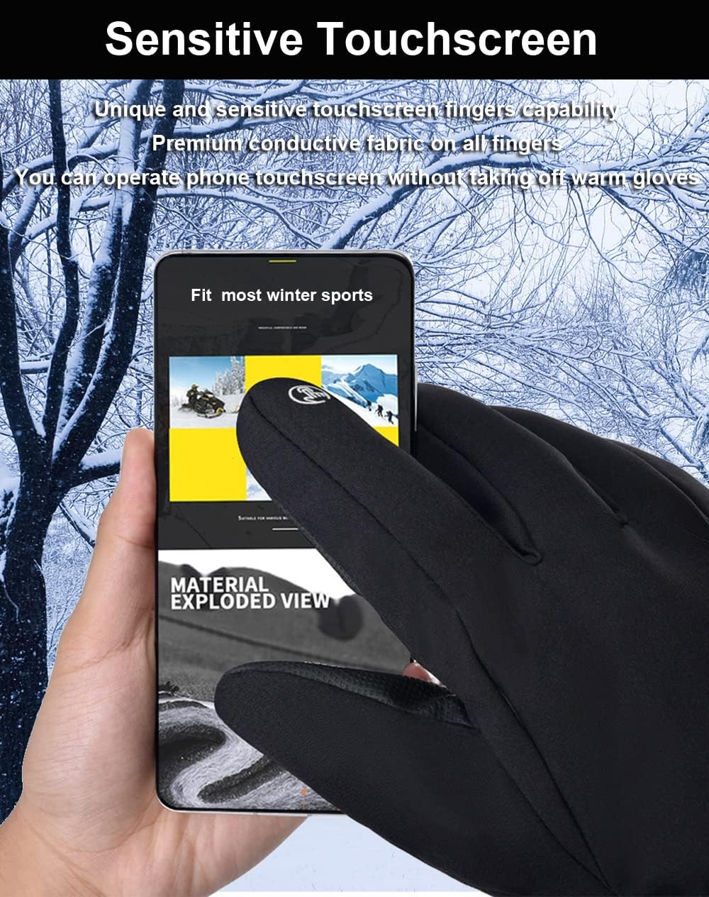 Guantes invierno con pantalla táctil para hombre y mujer