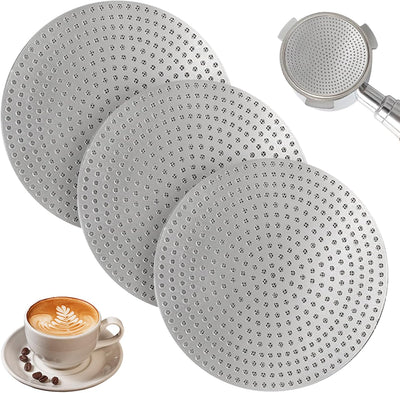 Pantalla de disco de espresso de acero inoxidable 3 piezas filtro reutilizable