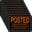 8 Letreros Aluminio 10x7" UV Reflectantes Naranja