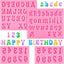 4 Pzas Moldes Silicón Letras Números Fondant