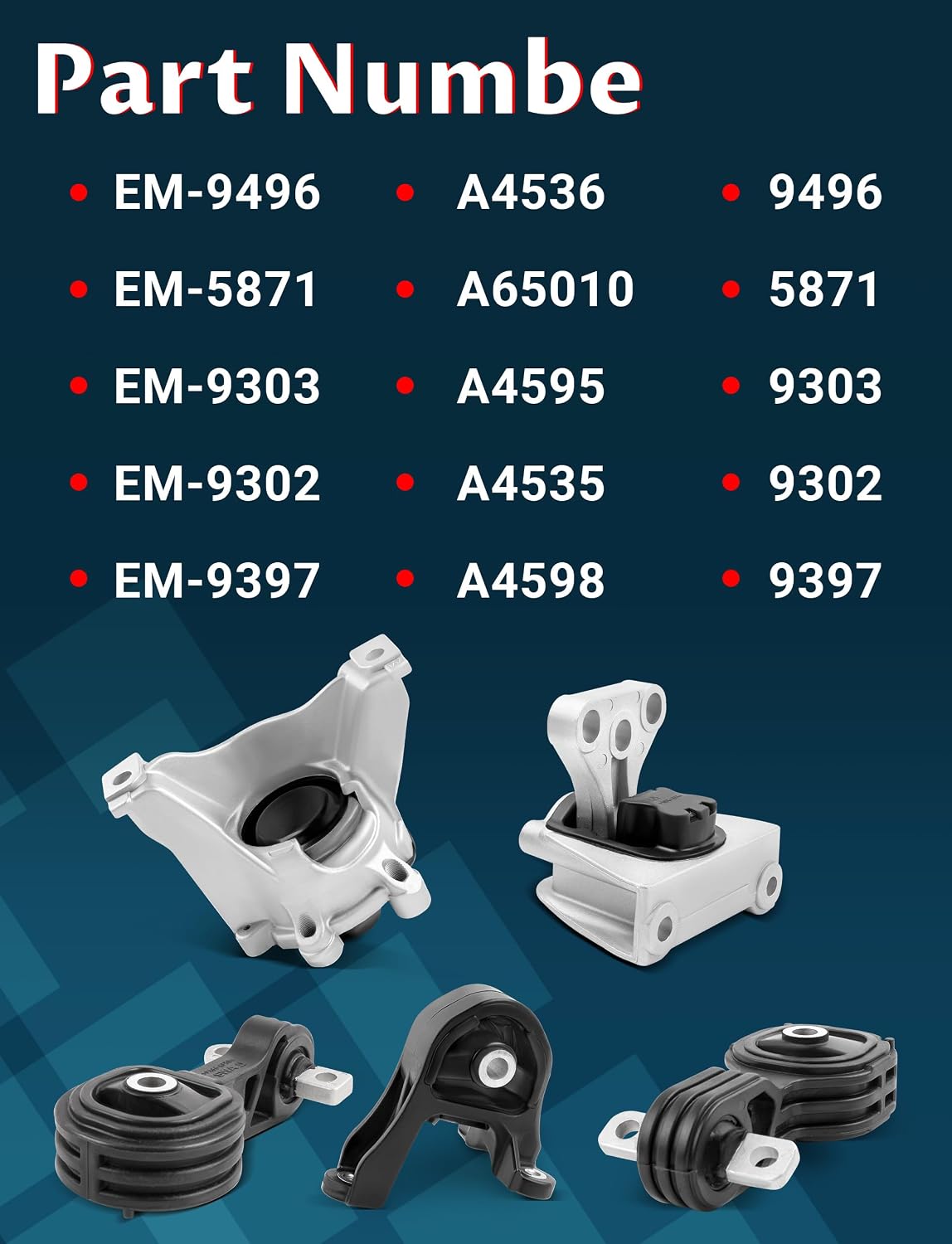Set soportes motor CR-V 07-11 acero refuerzo