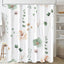Cortina ducha tela impermeable flores salvia beige 72x72pulg