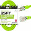Cable extensión 10/3 25pies SJTW verde con extremo iluminado