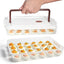 Set 2 bandejas huevos rellenos plástico transparente