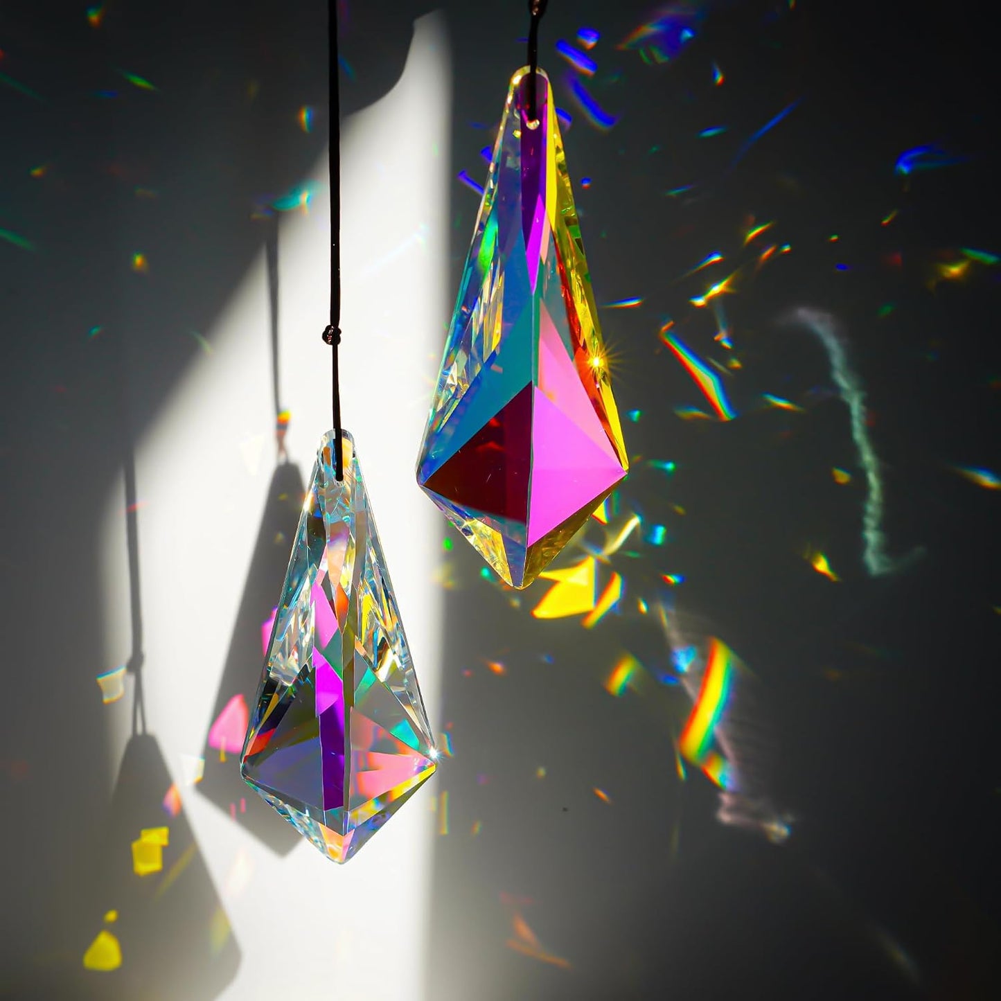Prismas colgantes cristal AB para decorar ventanas bodas