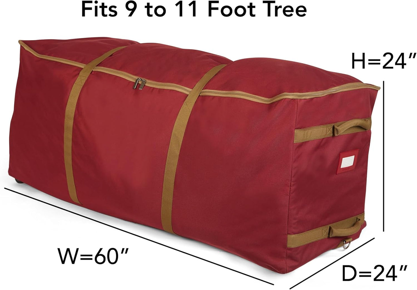 Bolsa con ruedas para árbol de navidad poliéster resistente