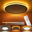 Lámpara techo LED 13pulg control remoto luz nocturna negra