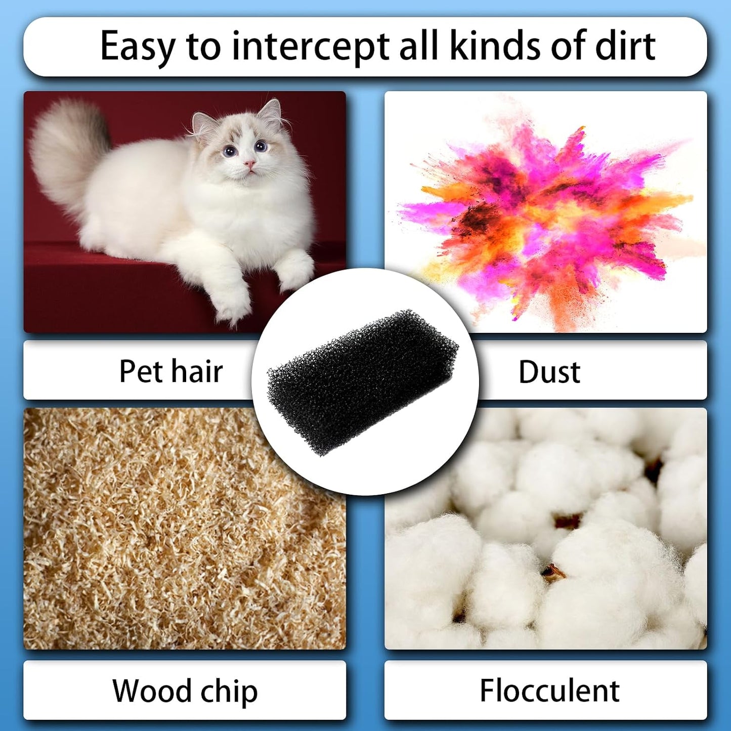 6 Filtros Foam EX201 comp Shark CarpetXpert