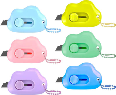 Juego 6 cortadores caja retráctil nube acero inox
