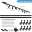 Kit iluminación riel LED 8 luces 6.6ft conector flotante