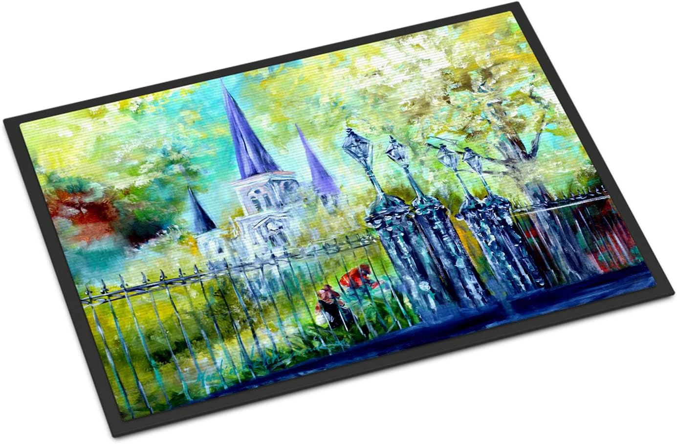 Tapete puerta 24x36" diseño catedral San Luis antiderrap