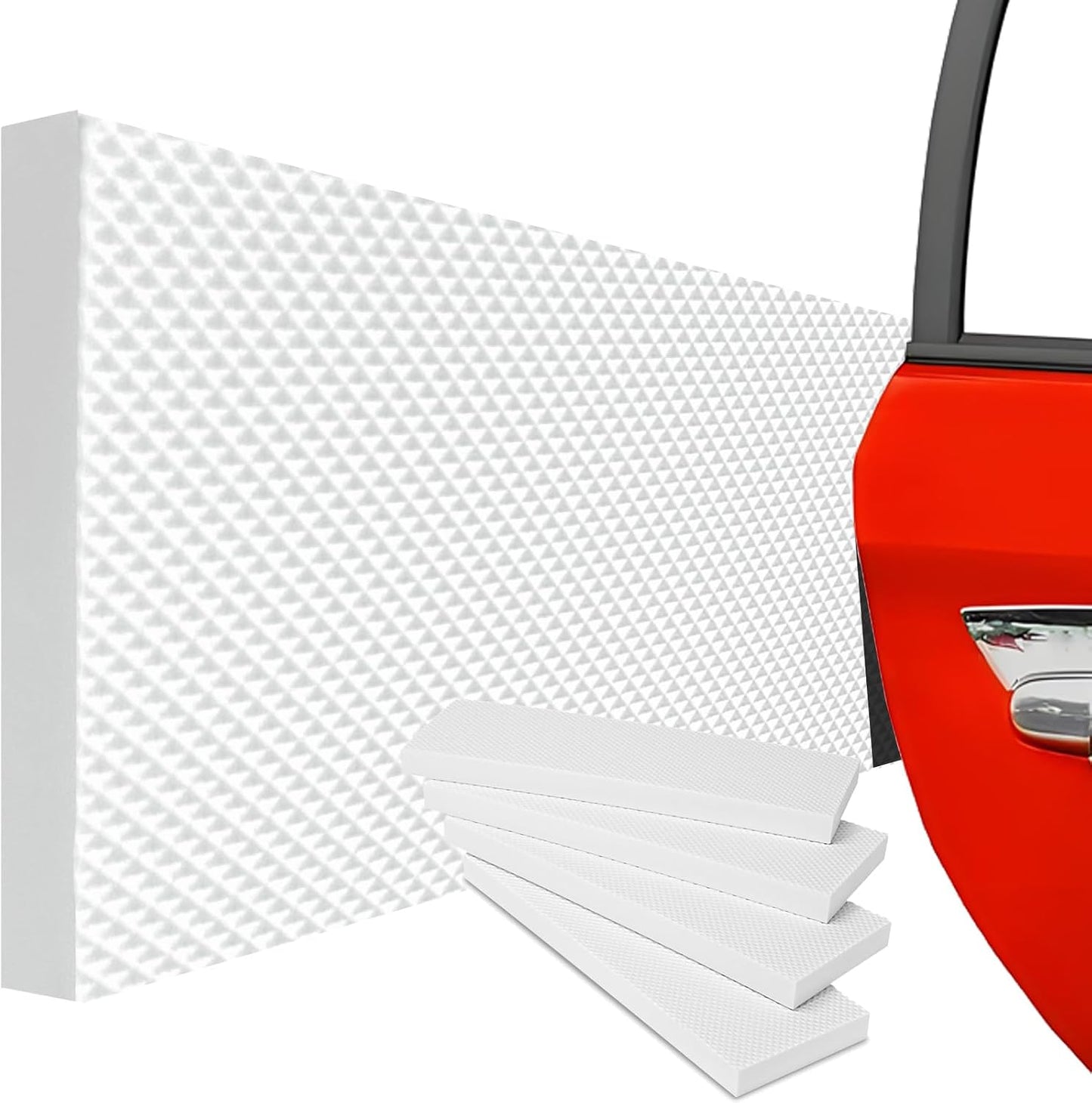 4 Protectores pared garaje espuma EVA autoadhesivo blanco