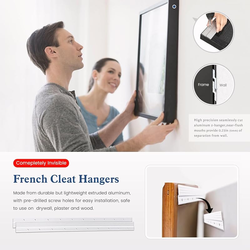 Herrajes para espejos 24" listón francés aluminio