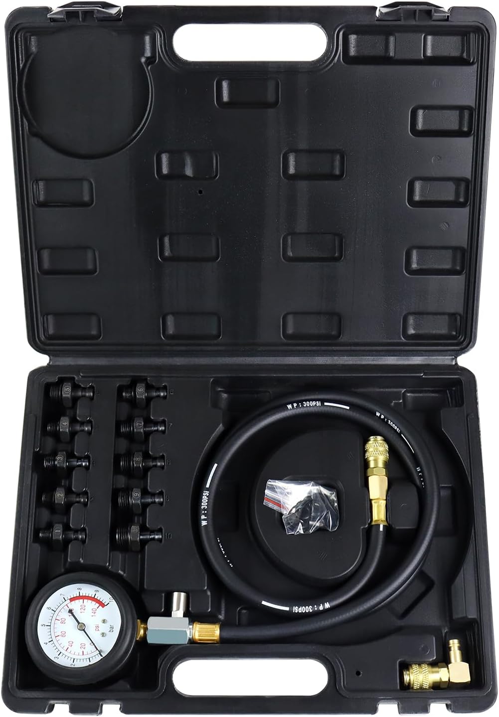 Kit medidor presión aceite profesional con adaptadores