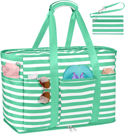 Bolsa playa mujer 12 bolsillos impermeable a prueba de arena