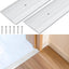 2 Pzas Umbral Puerta Aluminio 5x1/4x72pulg Plano Comercial