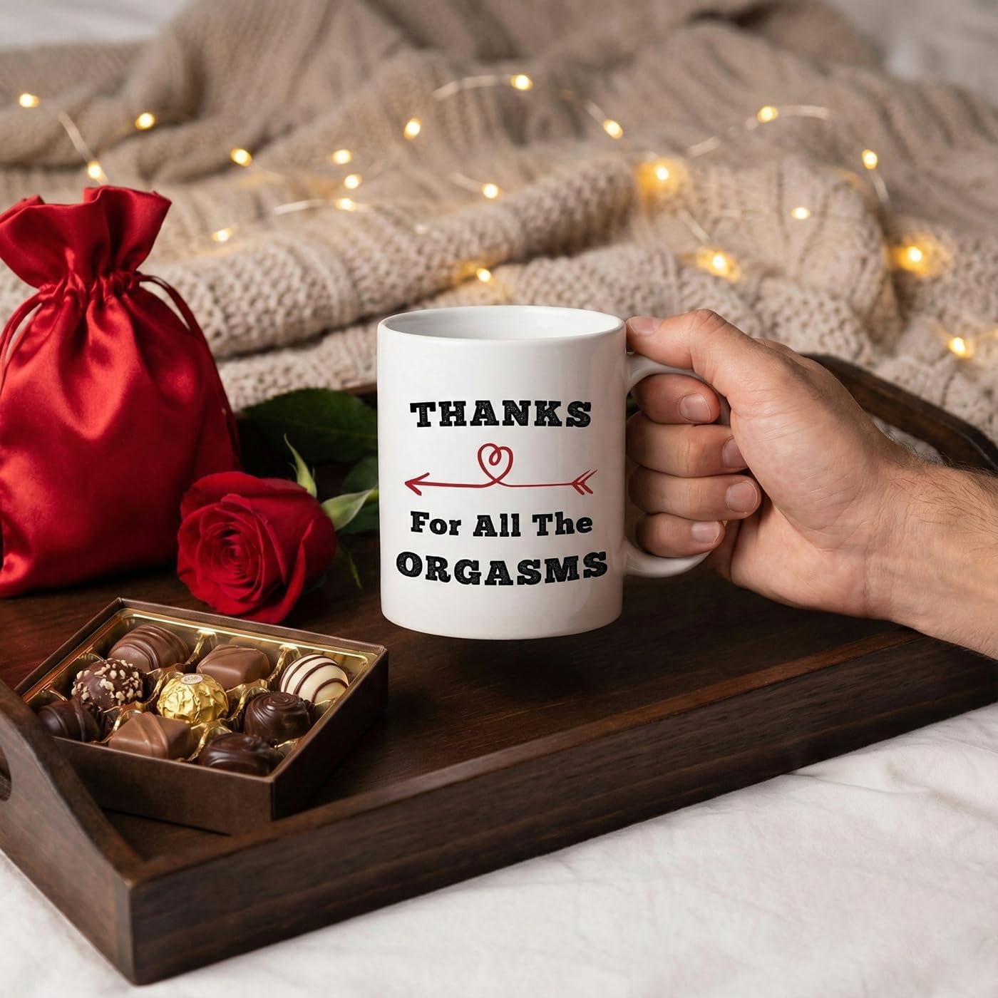 Taza café divertida para él cumpleaños aniversario San Valentín blanco