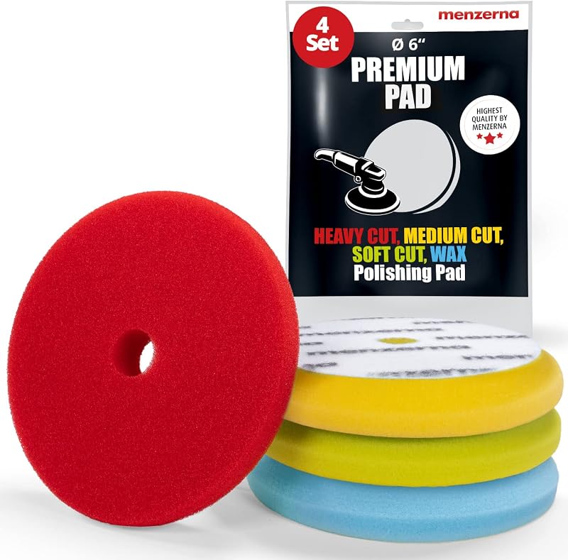 Kit 4 Almohadillas Pulido 6pulg Reparación Rayones