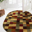 Alfombra área ovalada Gava 4x6ft multicolor