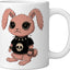Taza Cerámica Pastel Gothic Con Calavera Blanca