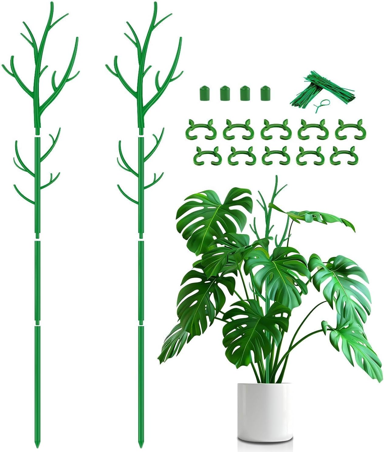 Estacas soporte plantas ajustables para Monstera 51pulg 2 juegos