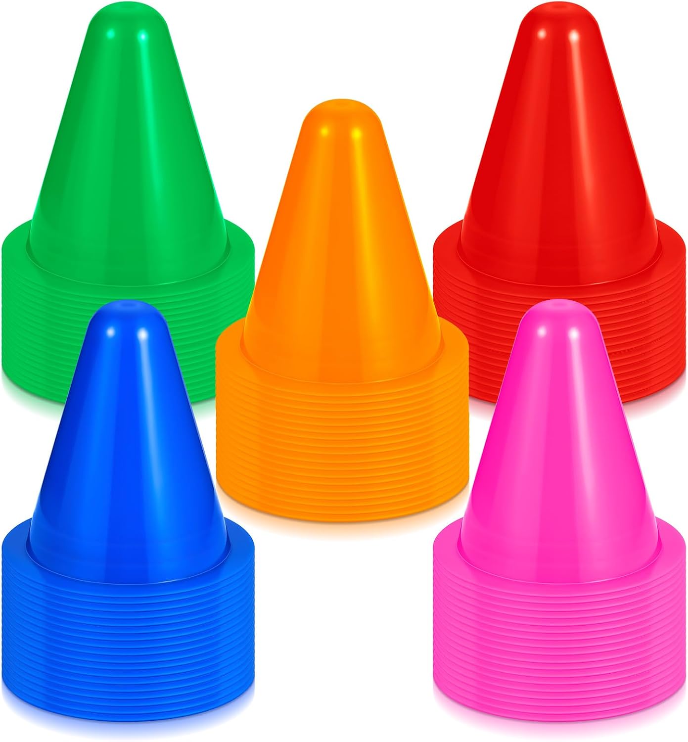 200 Conos Mini 3.35pulg Práctica Colores Aula Deportes