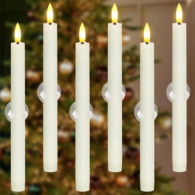 Velas ventana LED sin llama 10x0.78pulg set 6 luces