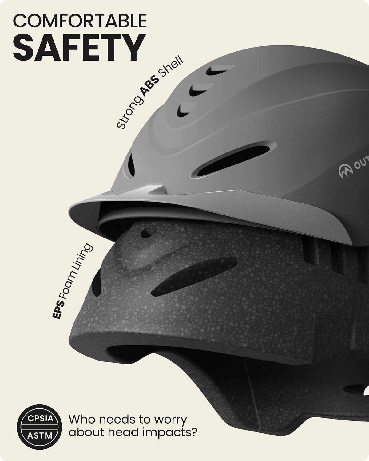 Casco ecuestre con visera solar y ventilación ajustable