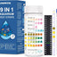 Kit 9 en 1 para prueba de agua acuario 50 tiras amoníaco pH nitrato