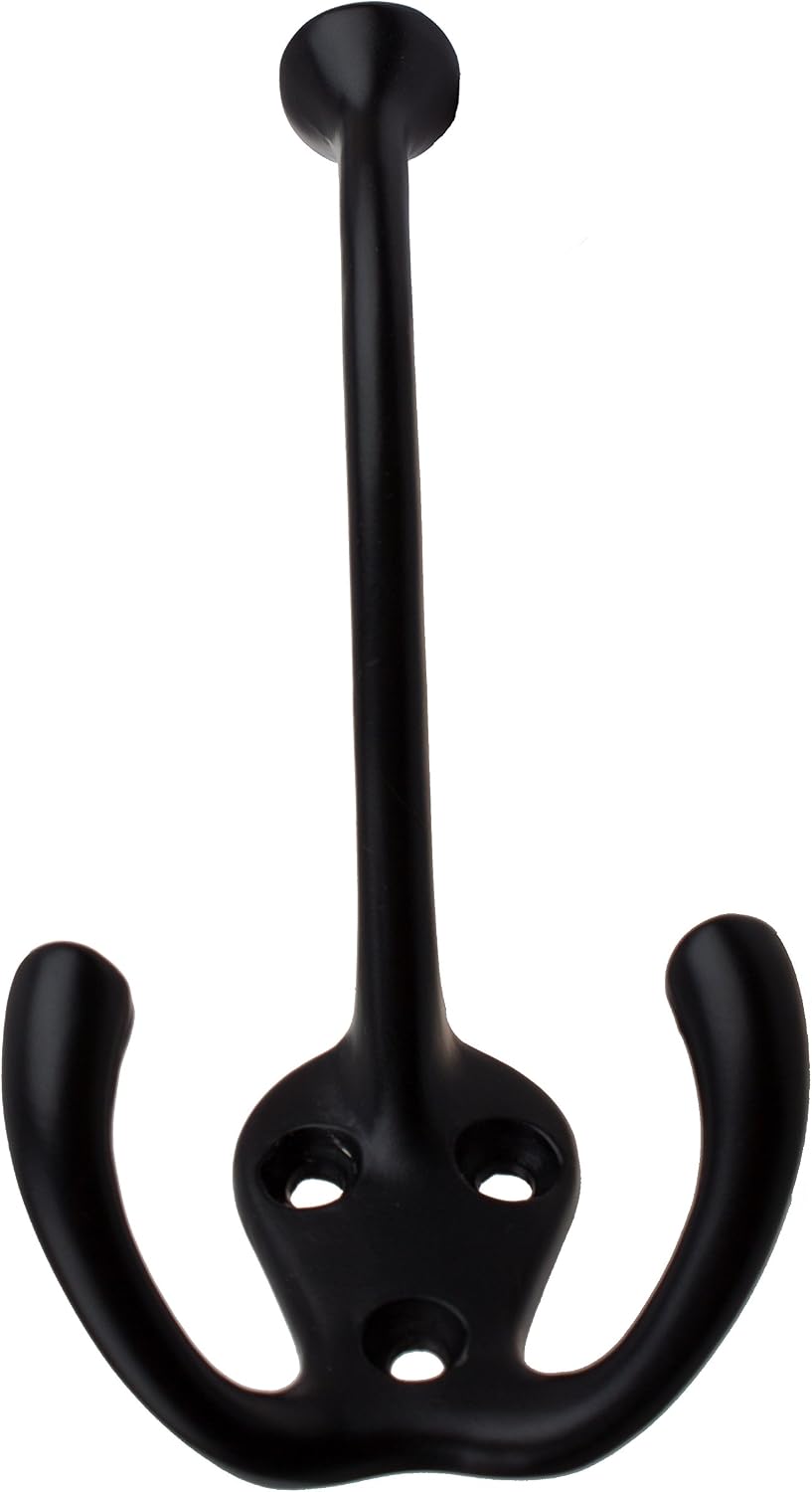 Ganchos para abrigo 4.5x2.5pulg pack 10 negro mate