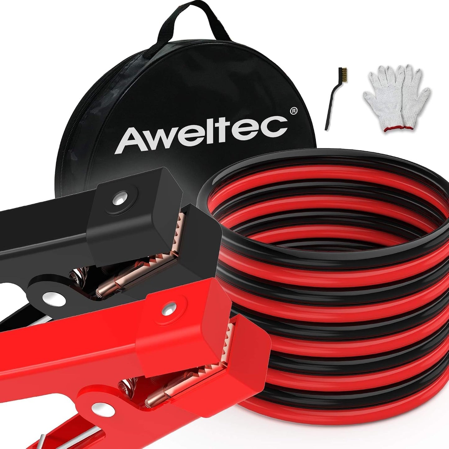 Cables puente 0AWG 25pies resistentes con bolsa 600d
