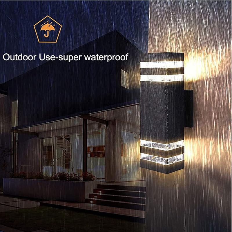 6 Luces LED Cuadradas Pared 12pulg 14W 4000K Blanco Día IP65