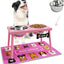 Soporte elevado cuencos perros 58oz rosa