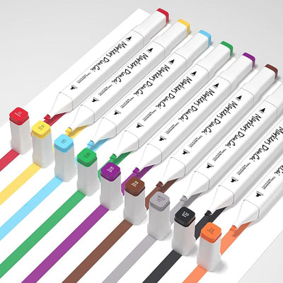 Juego 80 colores marcadores alcohol doble punta artistas