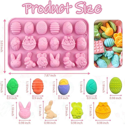 2 Moldes Silicona Conejo Pascua para Chocolate Galletas