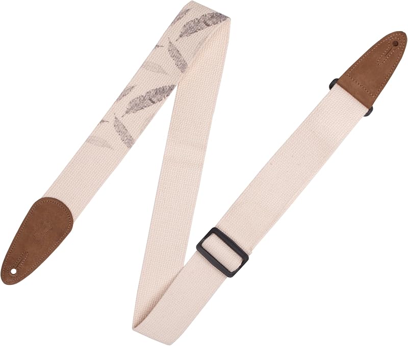 Correa guitarra algodón 2" estampado gamuza ajustable 65"