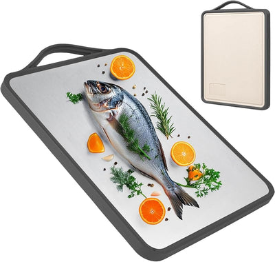 Tabla cortar acero inox grande para carne frutas verduras pan