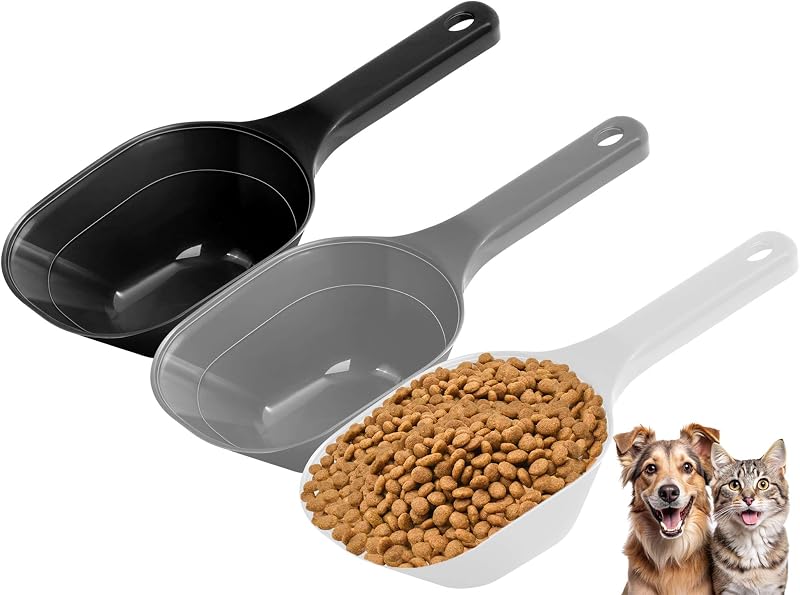 3 Tazas Medidoras Alimentos Mascotas 1 y 1/2 Taza Plástico