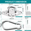 Kit colgante hamaca acero inox 1700lb para techo pared