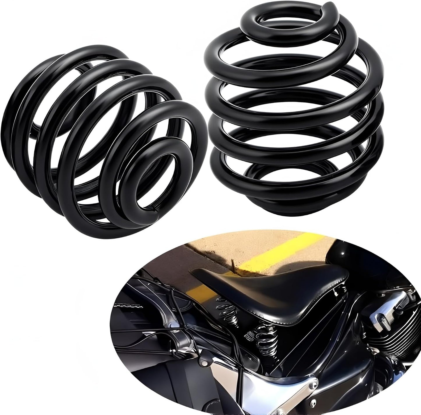 Asiento motocicleta resorte 5cm para Harley Davidson negro