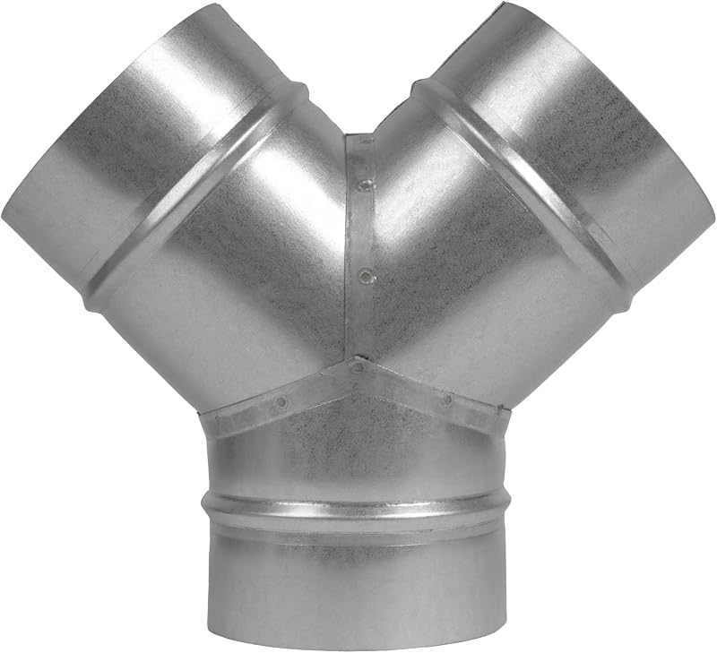 Conector conducto 4" divisor 3 vías acero galvanizado HVAC