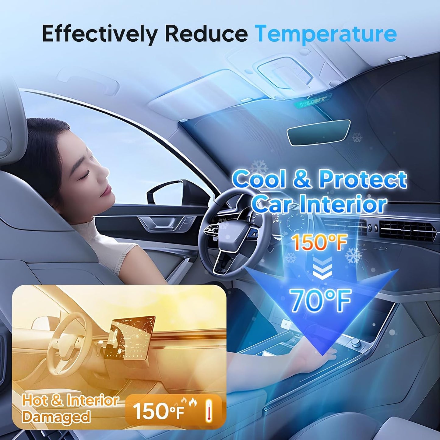 Parasol parabrisas Chevy Malibu cubierta solar plegable UV