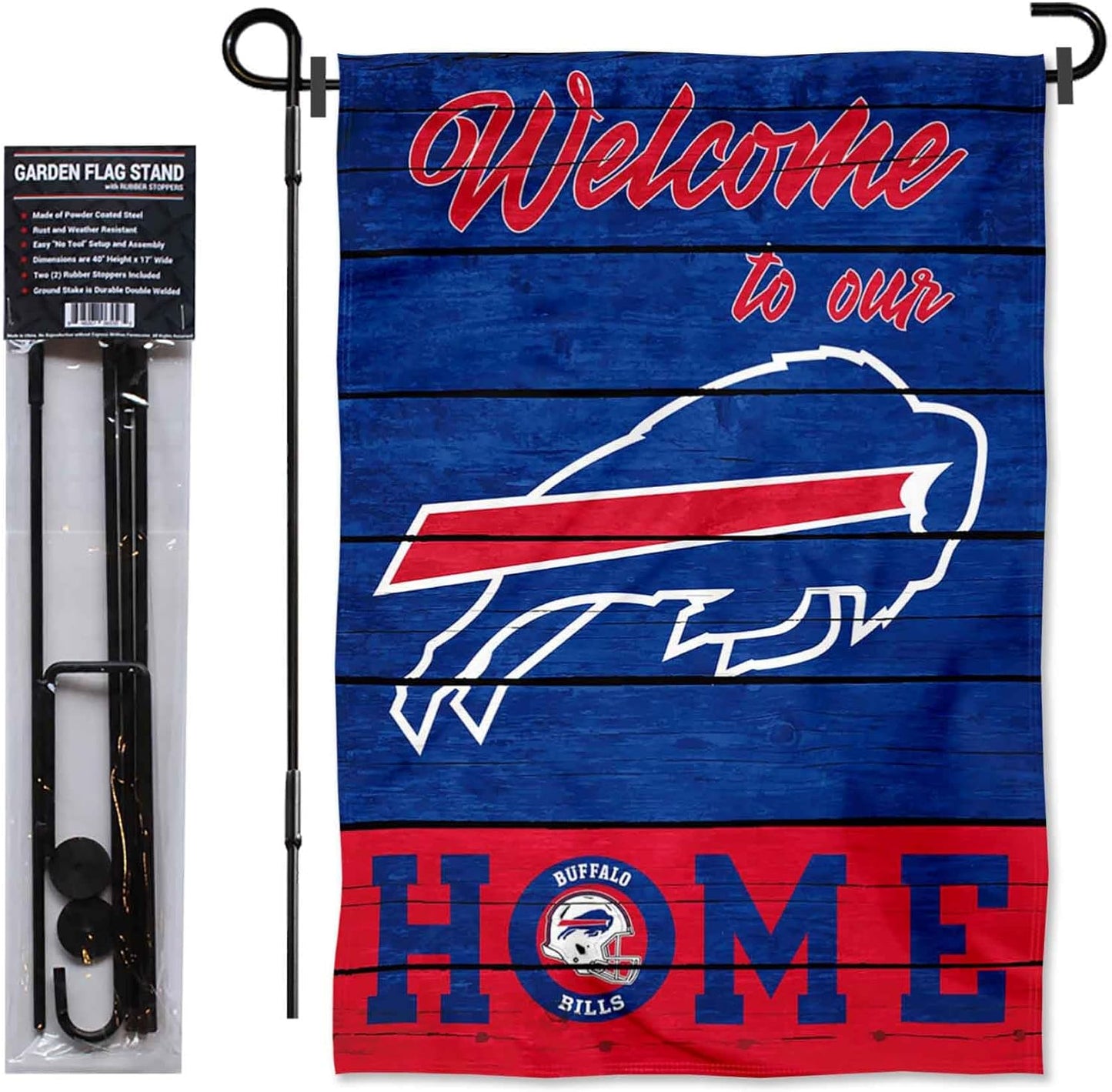 Bandera jardín Buffalo Bills con soporte