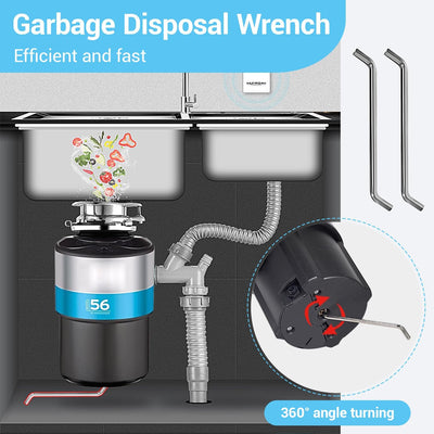 Llave desatascadora InSinkErator paquete 2 acero antideslizante