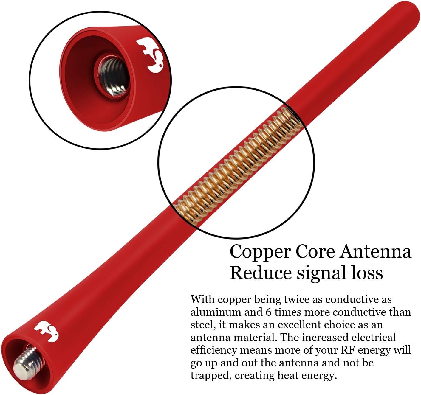 Antena flexible cobre 7" comp Mitsubishi Lancer 02-17